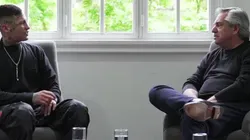 L-Gante con Alberto Fernández (Foto: Twitter Alberto Fernández)