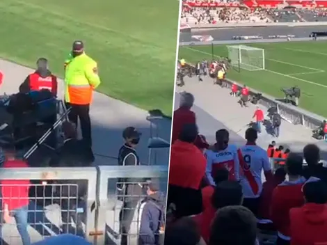 VIDEO: El hostil recibimiento de los hinchas de River al Pollo Vignolo en el Monumental