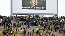 Una postal de los hinchas de Aldosivi.