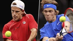 Diego Schwartzman vs. Andrey Rublev por el ATP de San Diego (Foto: Getty Images).