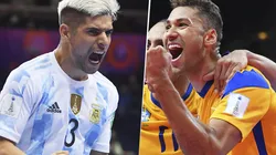 Argentina vs. Brasil por el Mundial de Futsal de Lituania 2021. (Fotos: Twitter oficial de FIFA - @fifacom_es).