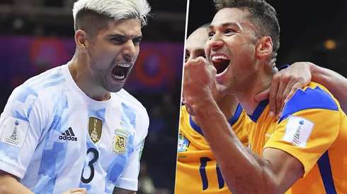Argentina vs. Brasil por el Mundial de Futsal de Lituania 2021. (Fotos: Twitter oficial de FIFA - @fifacom_es).
