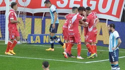 El festejo de los jugadores de Argentinos Juniors.