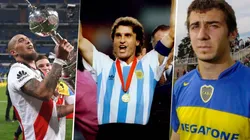 Jonatan Maidana, Oscar Ruggeri y Lucas Pratto (Fotos: Getty y TyC Sports vía Twitter)