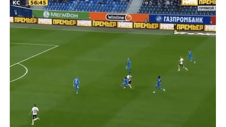 VIDEO: Wilmar Barrios corrió 70 metros y quitó una pelota impresionante en la liga rusa