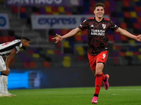 Julián Álvarez participó en 7 de los últimos 9 goles de River