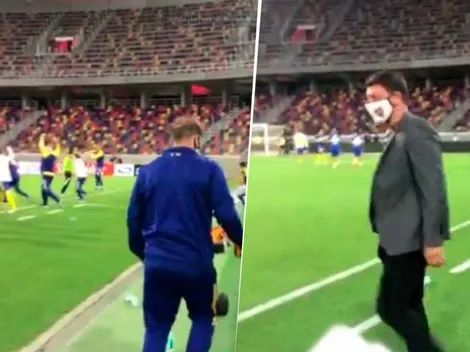 La cauta reacción de Battaglia tras el penal de Pavón