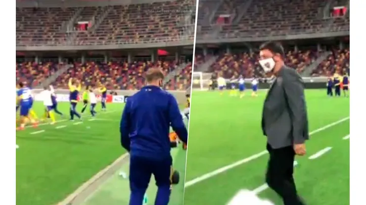 La cauta reacción de Battaglia tras el penal de Pavón