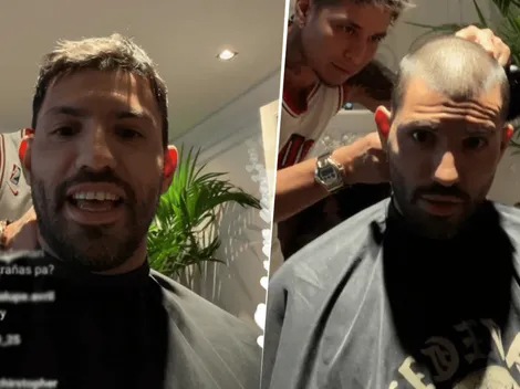 VIDEO: el Kun Agüero se peló en vivo y fue furor en las redes