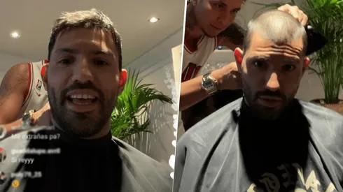 Agüero metió cambio de look.