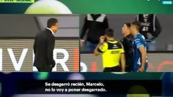 El desopilante cruce entre Gallardo y Damonte tras la lesión del Marciano Ortiz