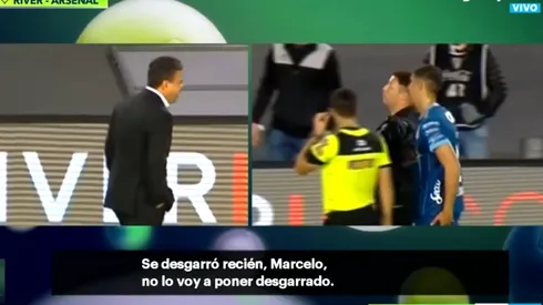 El desopilante cruce entre Gallardo y Damonte tras la lesión del Marciano Ortiz