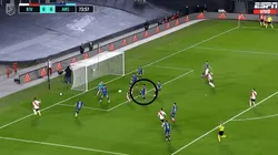 El gol en contra de Emiliano Méndez.