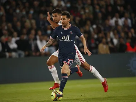Foto: la reacción de Paredes cuando Messi llegó al banco
