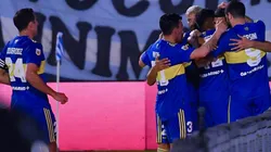 El festejo de los jugadores de Boca en Tucumán.