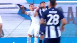 VIDEO: Copetti dejó a Racing con uno menos por un codazo descalificador