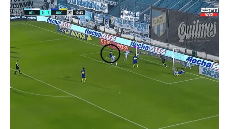 El gol en contra de Lisandro López.