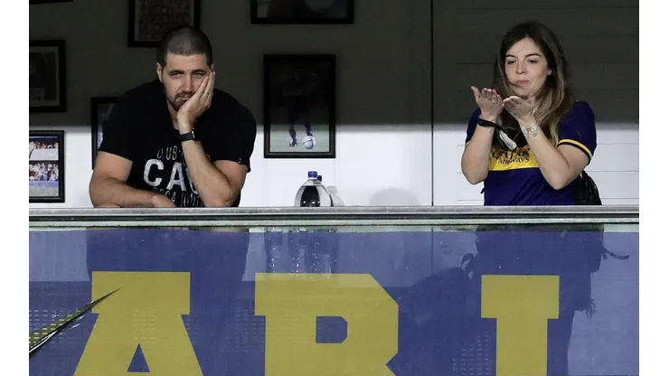 Dalma Maradona en la cancha de Boca.