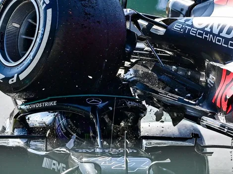 Impactante: las fotos del brutal accidente entre Hamilton y Verstappen