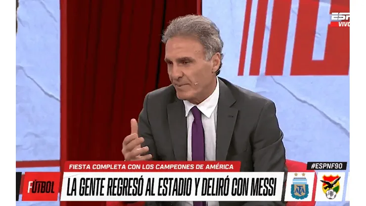 Oscar Ruggeri, contundente como siempre.