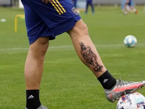 El increíble tatuaje de Maradona que se hizo una de las joyas de Boca