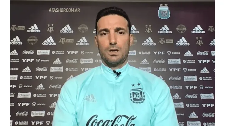 Scaloni: "Yo dejaría los festejos para después del partido"