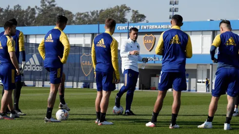 Entrenamiento de Boca bajo las órdenes de Sebastián Battaglia (Foto: Boca vía Twitter)