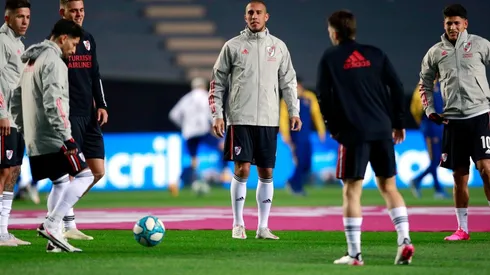 Entrada en calor de River (Foto: Getty Images)