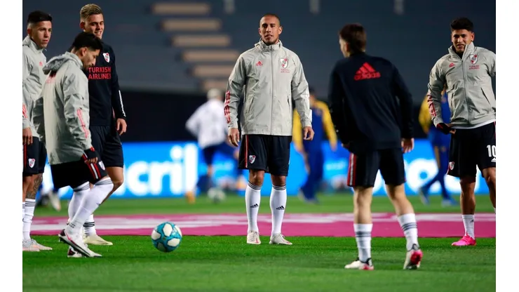 Entrada en calor de River (Foto: Getty Images)