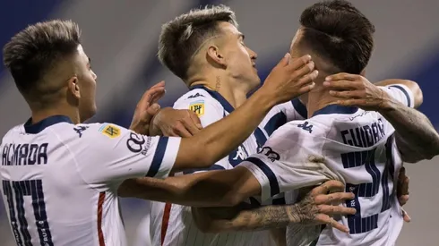 El festejo de los jugadores de Vélez.