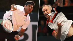 Juan Martín Del Potro vs. John McEnroe en el US Open. (Getty Images)