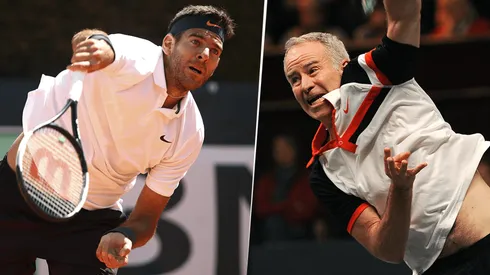 Juan Martín Del Potro vs. John McEnroe en el US Open. (Getty Images)