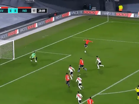 Video: Bustos puso el 1 a 0 de Independiente, que está mucho mejor que River