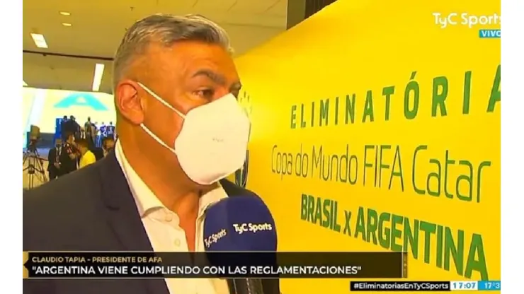 Claudio Tapia dio unas tajantes declaraciones sobre el papelón ocurrido en Brasil