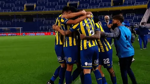 El festejo de los jugadores de Rosario Central.