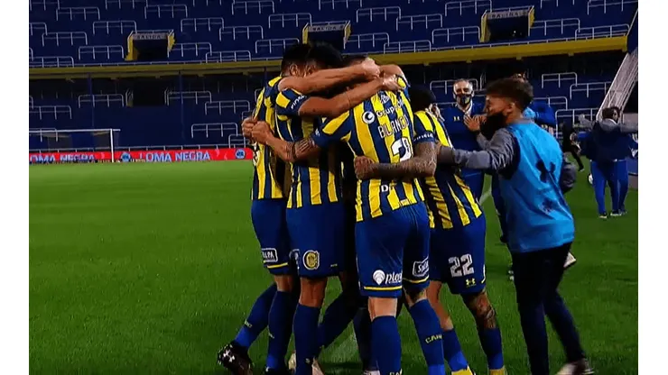 El festejo de los jugadores de Rosario Central.