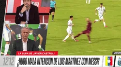 Castrilli, muy caliente por la patada a Messi: "Fue directo a quebrarlo"