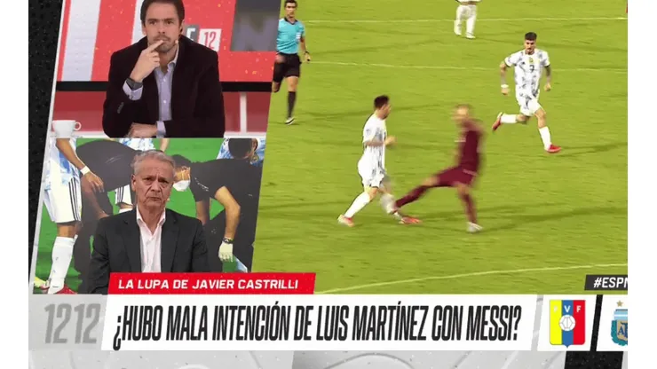 Castrilli, muy caliente por la patada a Messi: "Fue directo a quebrarlo"