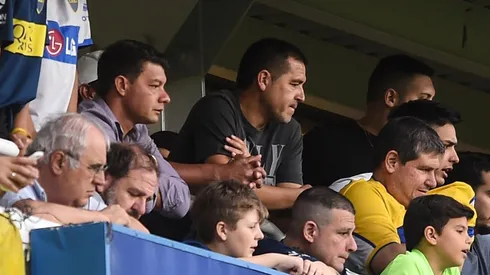 Juan Román Riquelme en ESPN 90 con Sebastián Vignolo. (Getty Images)