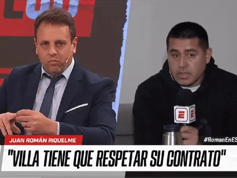 El incómodo silencio de Riquelme en plena entrevista cuando le preguntaron por Villa