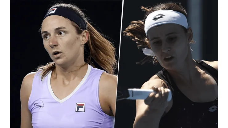 Nadia Podoroska vs. Greet Minnen. (Fotos: Getty Images).