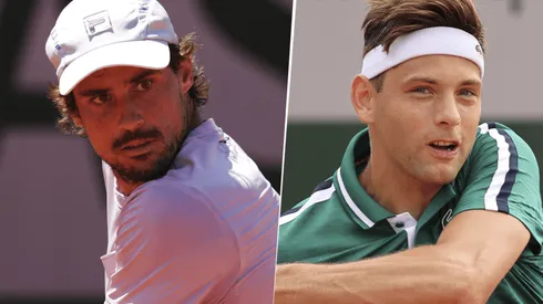 Guido Pella vs. Filip Krajinovic. (Fotos: Getty Images).