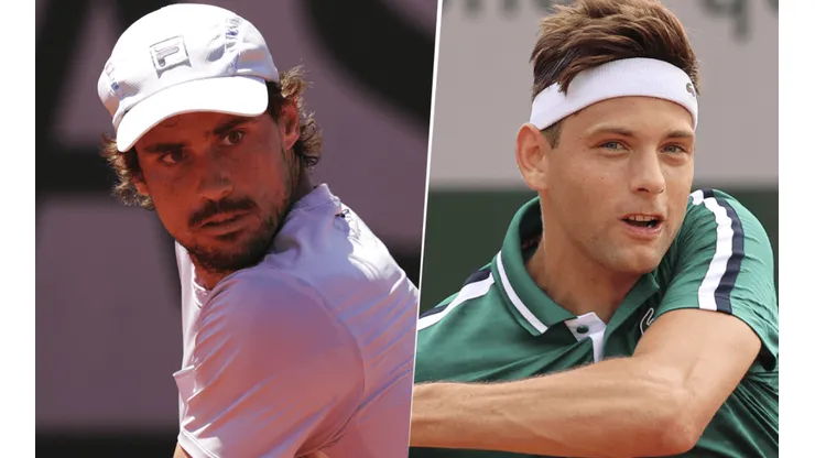 Guido Pella vs. Filip Krajinovic. (Fotos: Getty Images).