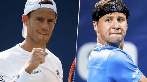 Diego Schwartzman vs. Richard Berankis. (Fotos: Getty Images).