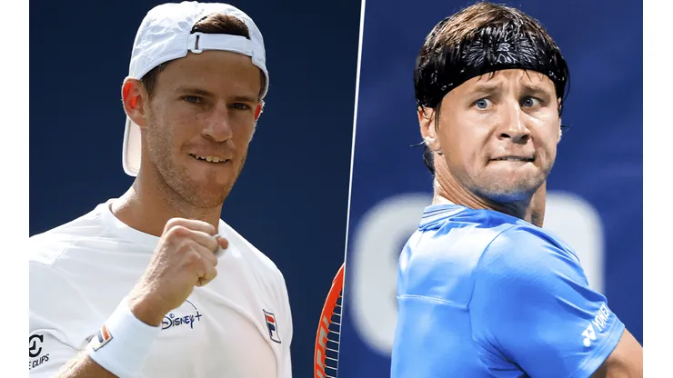 Diego Schwartzman vs. Richard Berankis. (Fotos: Getty Images).