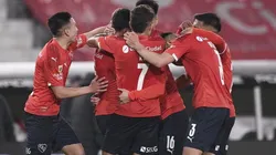 La celebración de los jugadores de Independiente.