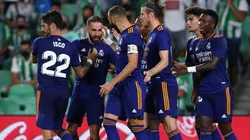 El festejo de los jugadores de Real Madrid.