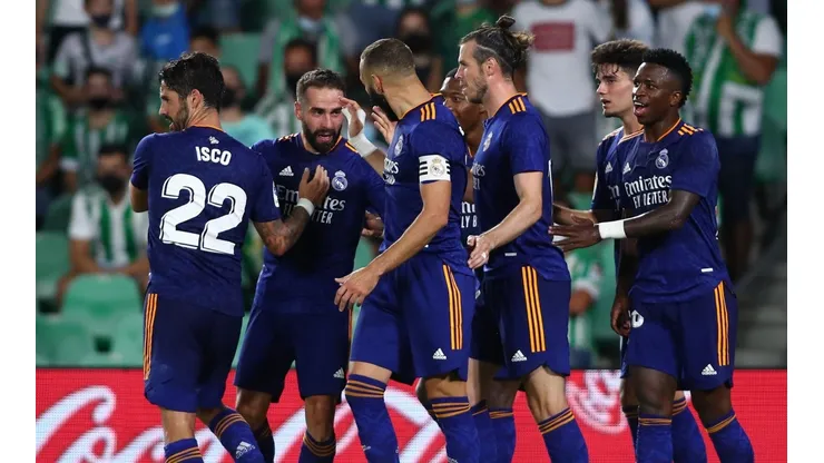 El festejo de los jugadores de Real Madrid.