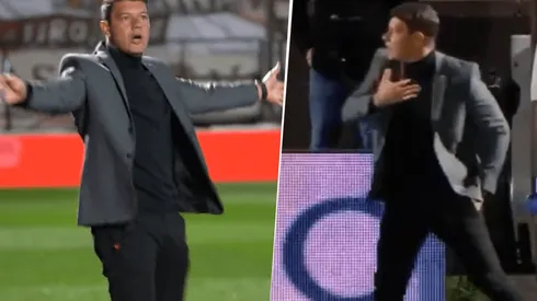 Battaglia, enojado tras el gol de Platense.