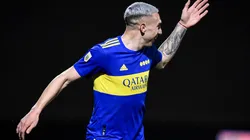 Briasco de festejo tras su primer gol en Boca.